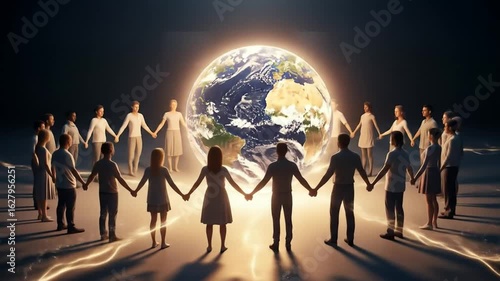 Global community circle earth