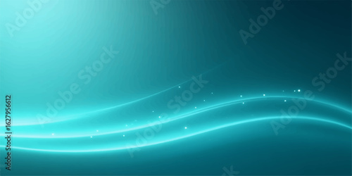 Flowing abstract blue wave background with smooth lines and light motion design