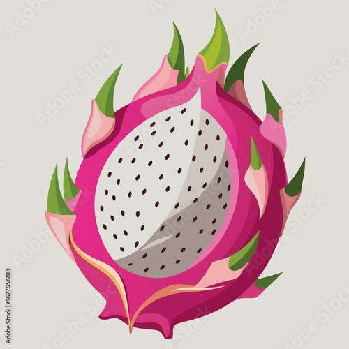 dragon fruit on a white background