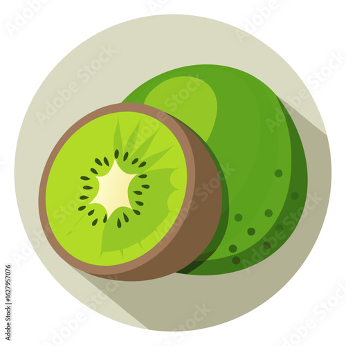 slice of kiwi fruit