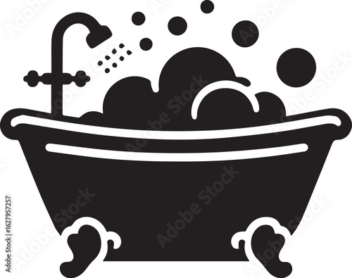 Bath tub with foam