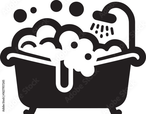Bath tub with foam