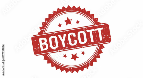Boycott vintage rubber stamp vector illustration design