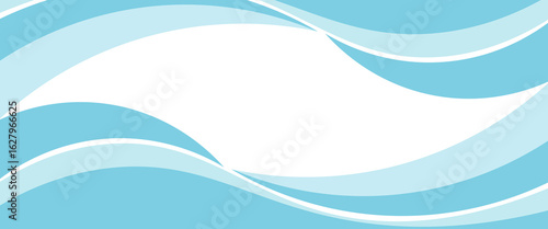 Abstract blue waves background, minimal waves design concept