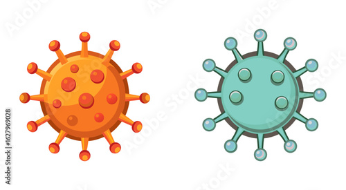 Flat virus vector illustration design