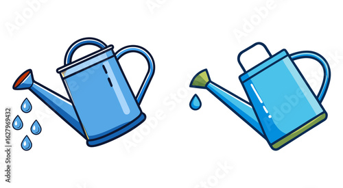Flat watering can vector illustration design