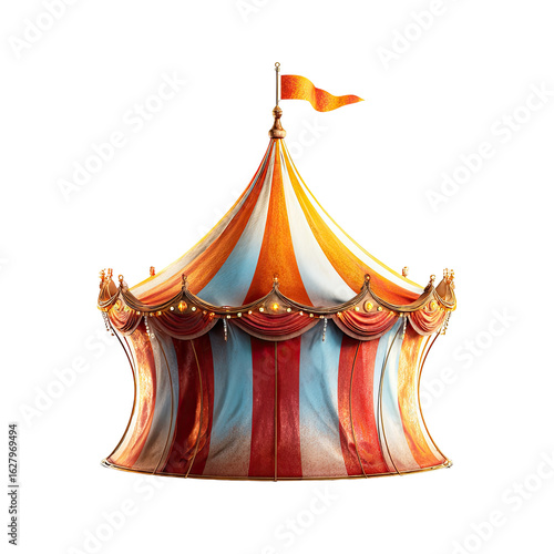 Retro circus tent illustration