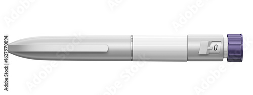 Mounjaro tirzepatide injection pen. Portable injector for precise GLP-1 insulin dosing. Modern healthcare technology, semaglutide, ozempic, wegovy medication for type 2 diabetes, obesity control. 3D