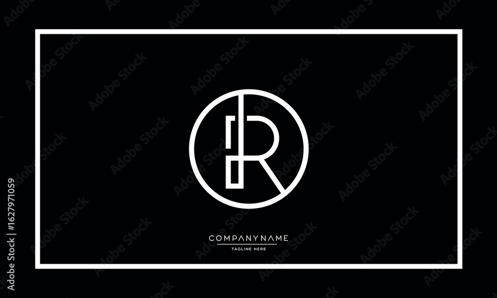 Alphabet letters R or RR logo monogram Alphabet letters R or RR logo monogram