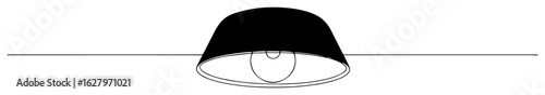 pendant ceiling lamp shade line art vector