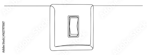 continuous one line drawing of a single light switch