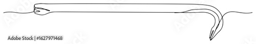 crowbar demolition tool vector line drawing