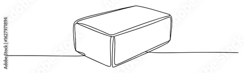 one continuous line drawing of a single concrete paving stone sett