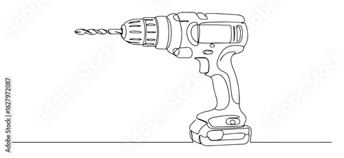 cordless electric drill vector side view