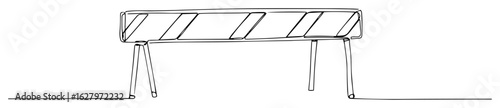 vector illustration of traffic barrier outline