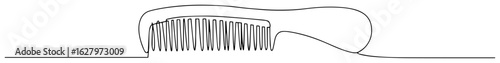 vector illustration of fine tooth comb outline