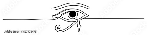 eye of horus egyptian protection symbol line art monoline vector