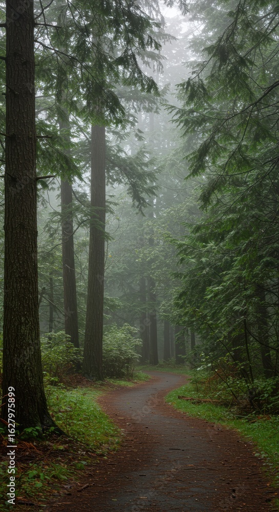 Fototapeta premium Misty forest path (5)