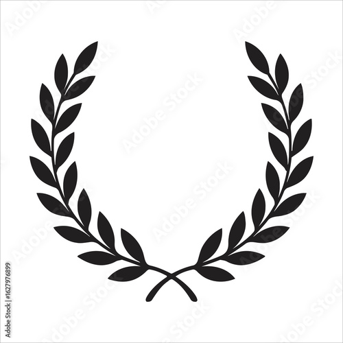 Olive Branch Laurel Wreath Icon - Victory & Achievement Symbol