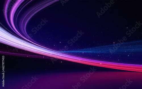 Glowing Red Dots and Bokeh Light Background