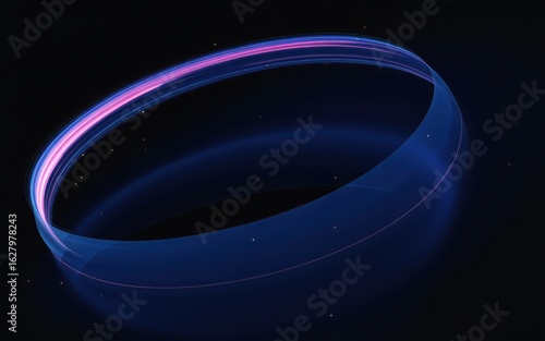 Futuristic Pink and Purple Light Flow Design