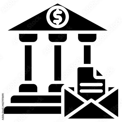 Letter Of Credit glyph icon