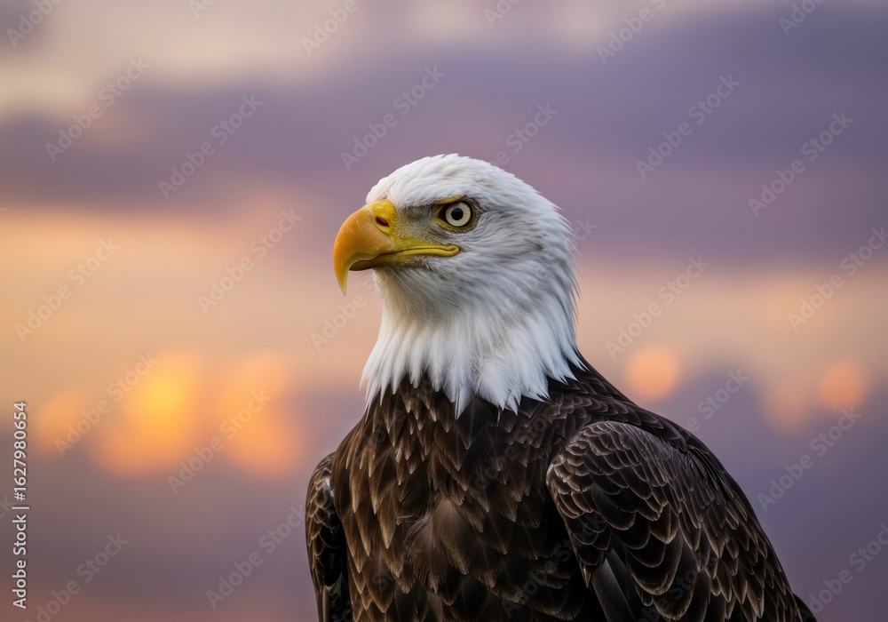 Fototapeta premium Majestic eagle at sunset