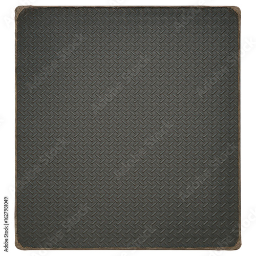 Wallpaper Mural Textured dark gray rubber mat with diamond pattern perfect for entryways, gyms, and industrial settings Torontodigital.ca