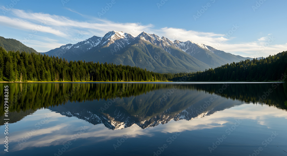 Fototapeta premium Mirror Lake and Mountain Reflections