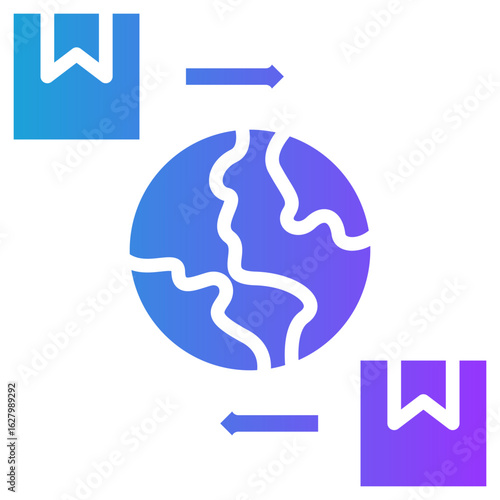 Exporter glyph gradient icon