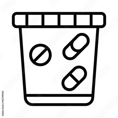 Drugs Vector Outline Icon. EPS 10 File