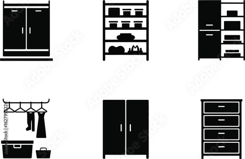 Wardrobe and closet set