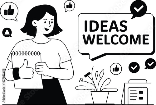 Woman welcomes ideas here