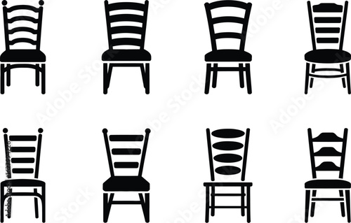 Chairs in black outline