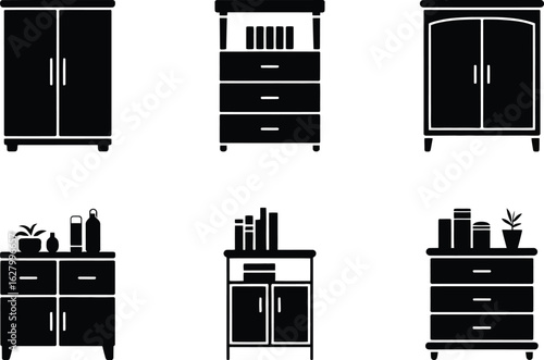 Furniture vector icons