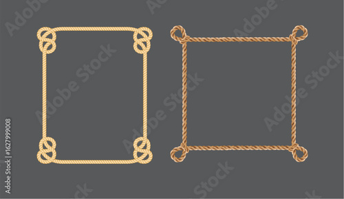 rope background with frame