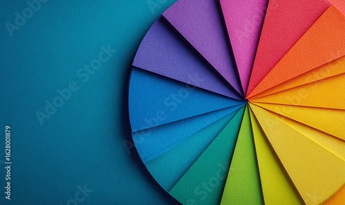 Cerchio cromatico di carta colorata