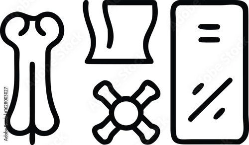 Medical X Ray Bone and C T Scan Icons with Transparent Background ct scan healthcare