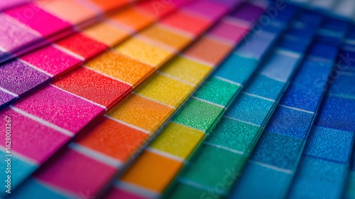Campioni di colore, cartella colori, sfumature, spettro cromatico