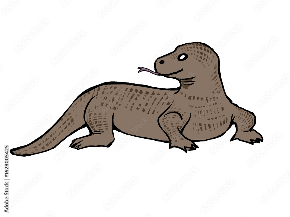 Fototapeta premium ゆるコモドドラゴン