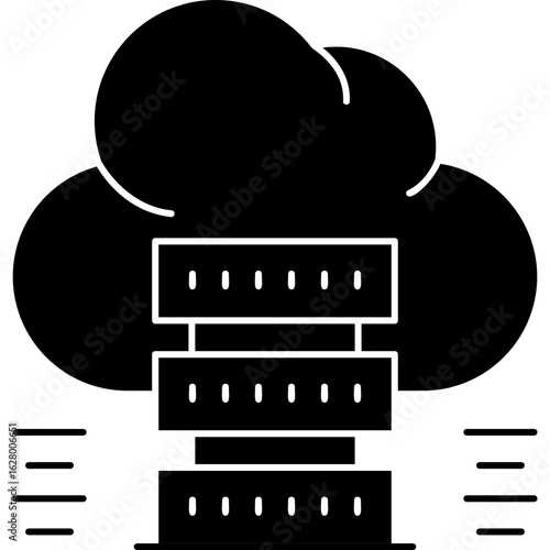 Cloud Server Icon Vector Element