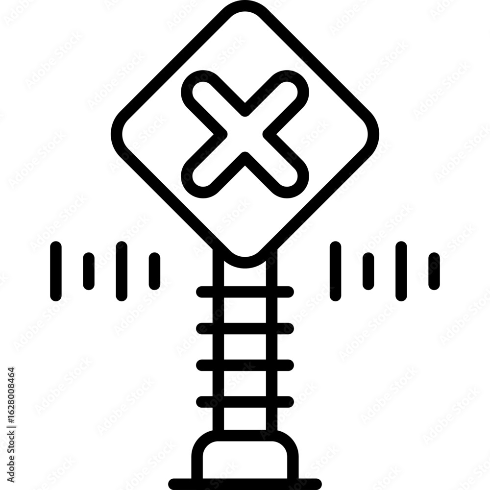 Fototapeta premium Road Sign Icon Vector Element