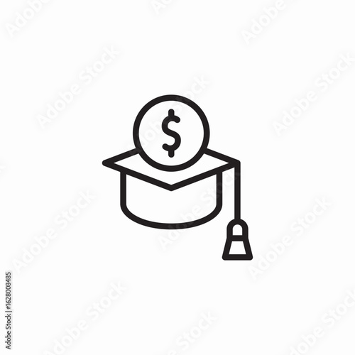 college finances icon sign vector