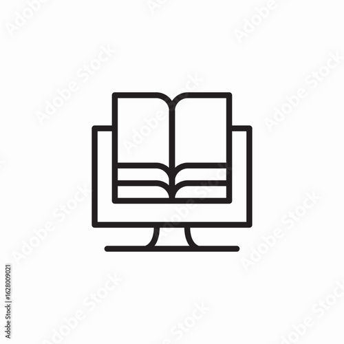 digital book icon sign vector