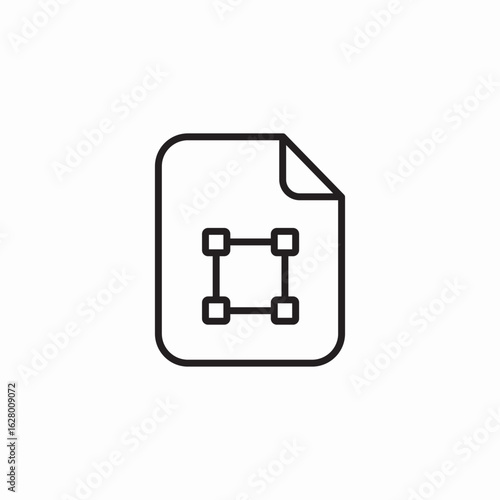 dimension file icon sign vector