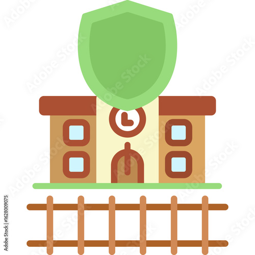 Train Station Icon Vector Element