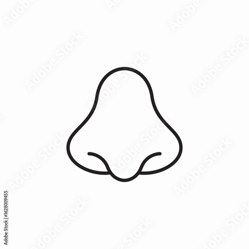 human nose icon sign vector