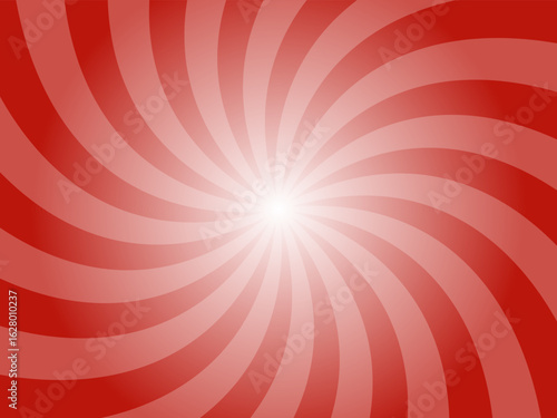 Maroon orange sunburst background. Red radial retro glowing rays banner. Abstract retro whirlwind starburst vector abstract background. Twisted radial illustration.