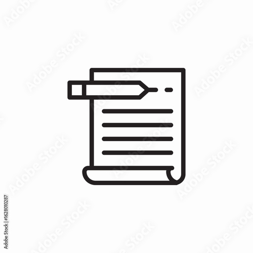 paper writing icon sign vector