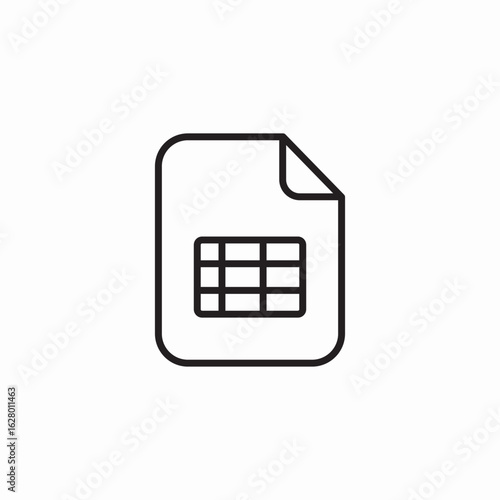 table content icon sign vector